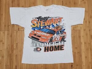 Vintage 1999 Tony Stewart NASCAR Shirt Mens Large Home Depot Competitors View